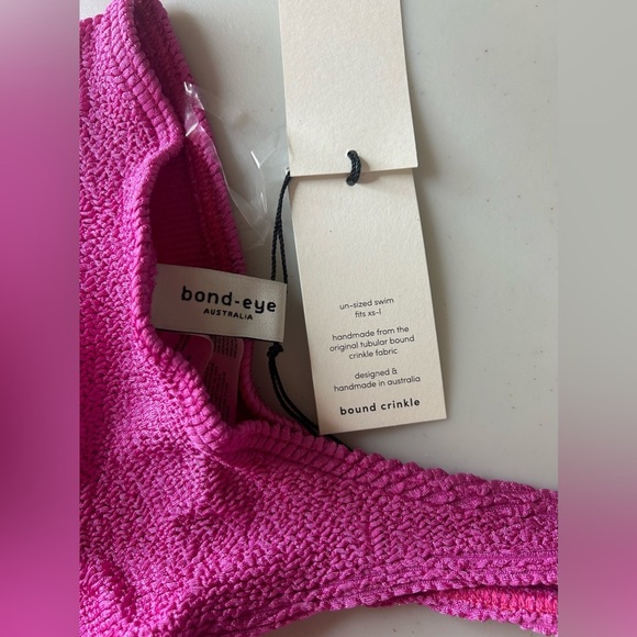 BOND-EYE Rico One Piece Swimsuit One Shoulder ONE SIZE (XS-L) Fuschia Pink NWT - Picture 6 of 7